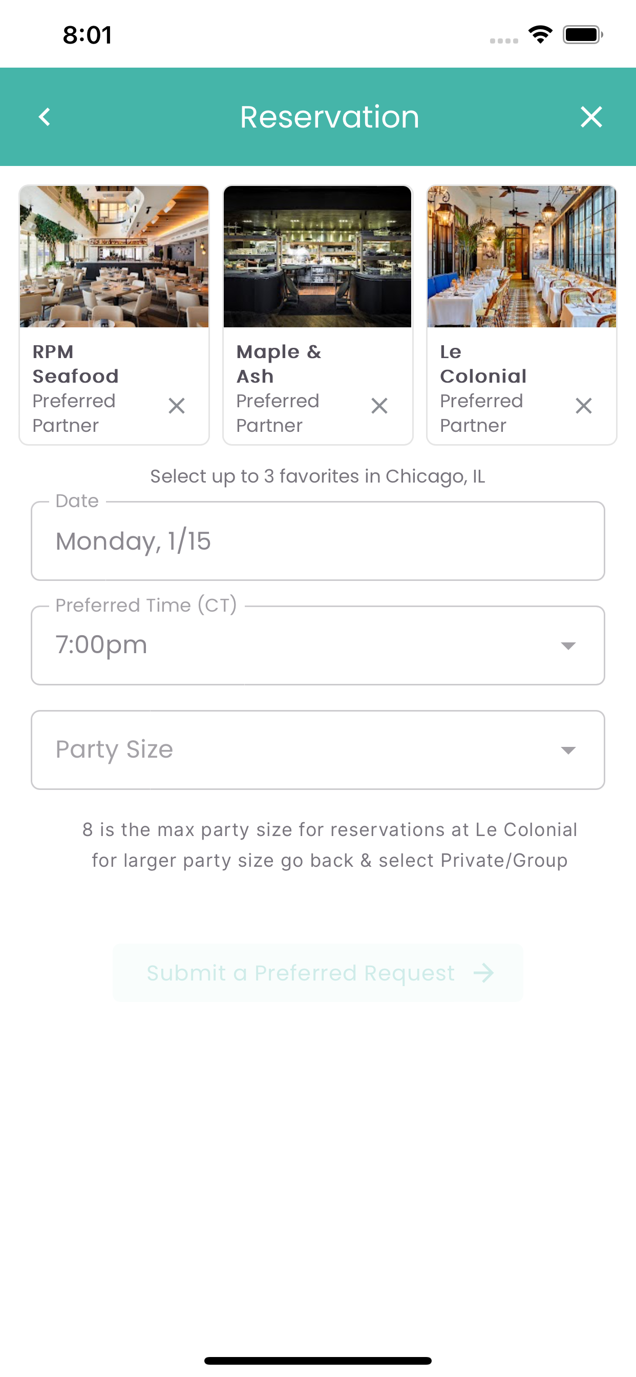 RM Preferred Reservations