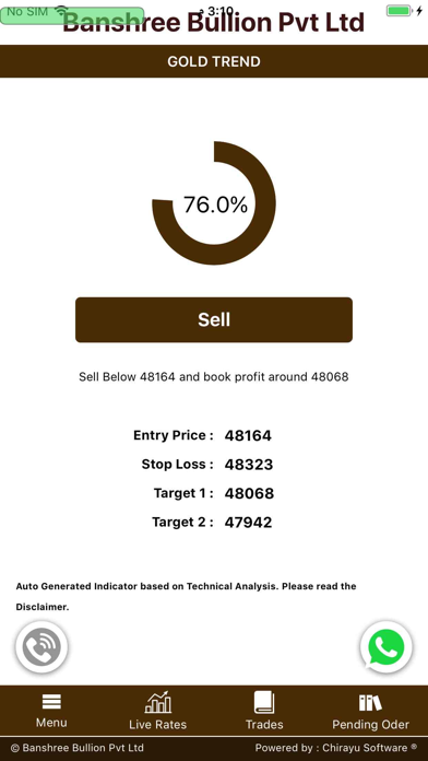 Banshree Bullion Screenshot