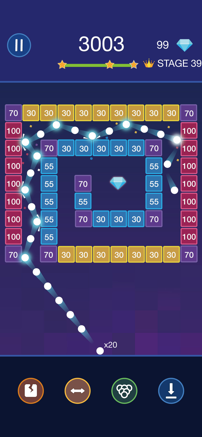 Bricks Breaker - Glow Balls