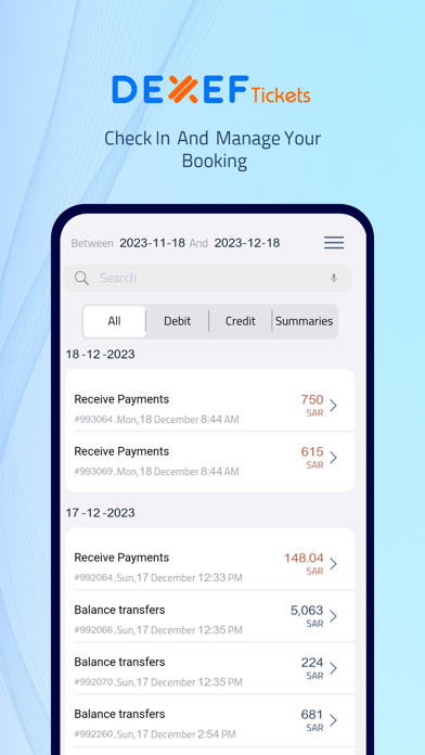 Dexef Tickets Screenshot