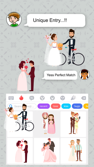 Wedding Couple Emoji's Screenshot