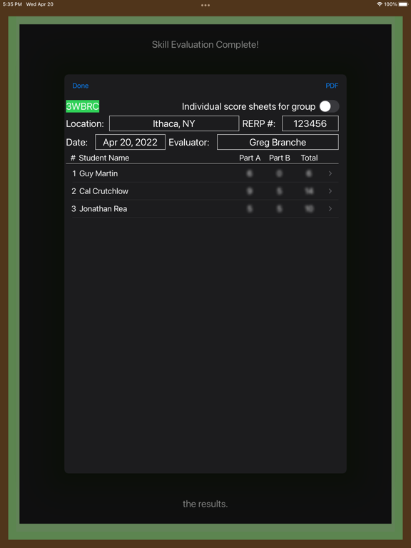 BRCu Skill Eval iPad screenshot 6 - Productivity app