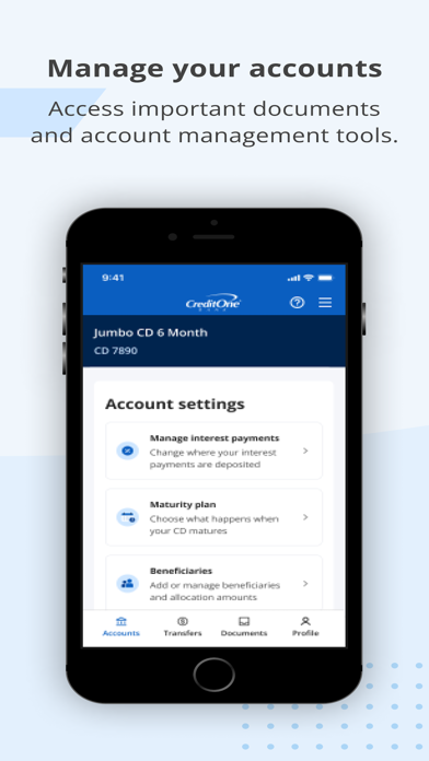 Credit One Bank Deposits Screenshot