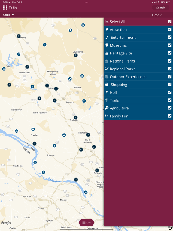 Visit MoCo iPad screenshot 4 - Travel app
