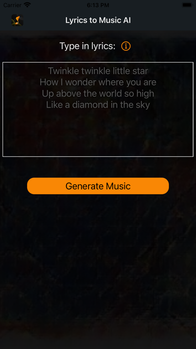 Lyrics To Music AI Screenshot
