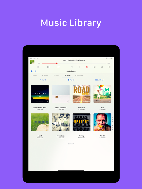 GoPlayer: cloud music player iPad screenshot 4 - Music app