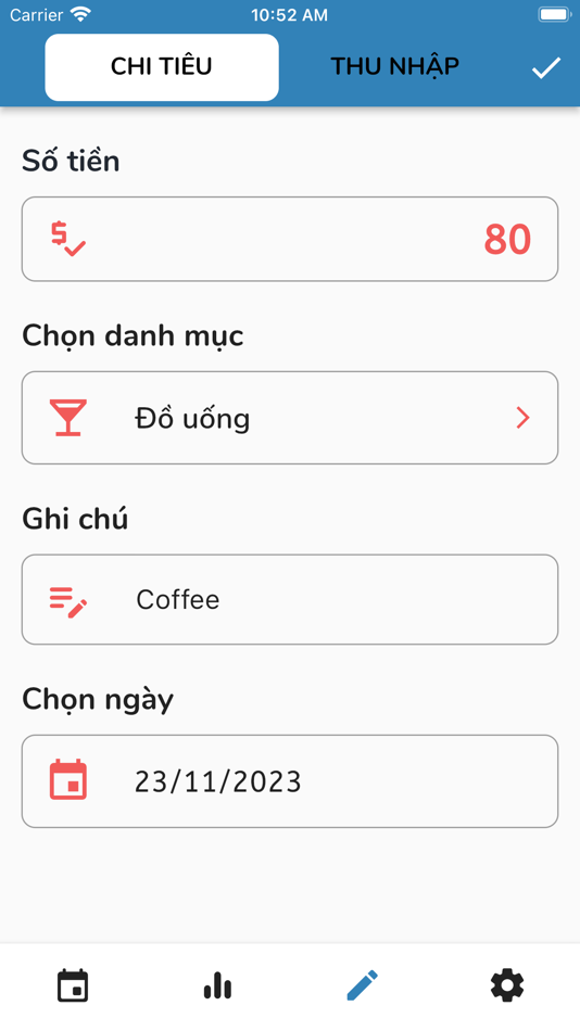 #2. Tracker: Expense Management (iOS) 由: Luong Tran Minh