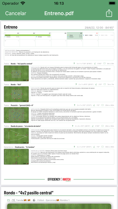 Efficiency Match Sports Screenshot