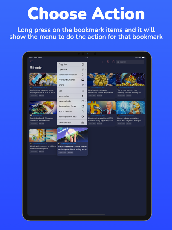 Bookmark Manager: Bookmarkify iPad screenshot 3 - Productivity app