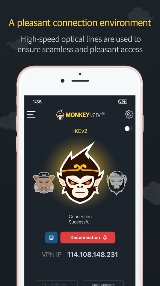 #4. Monkey VPN (iOS) 由: App Solution Company, Ltd