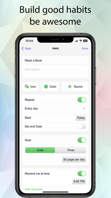 Habit Tracker & Daily Goals Screenshot