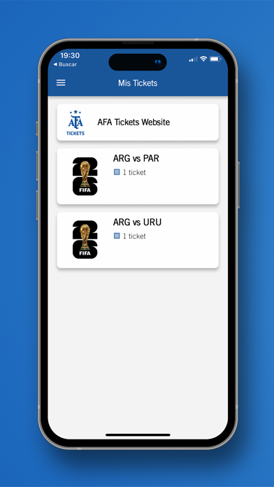AFA Tickets Screenshot