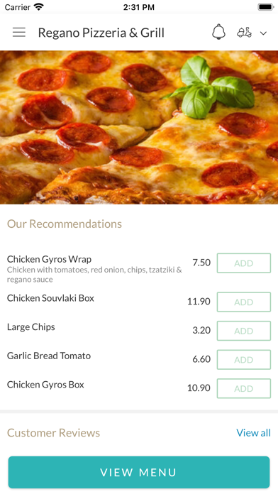 Regano Pizzeria & Grill Screenshot