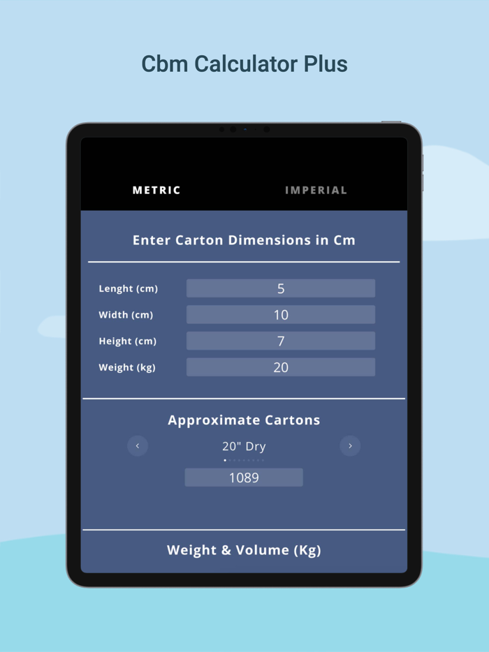 Cbm Calculator Plus