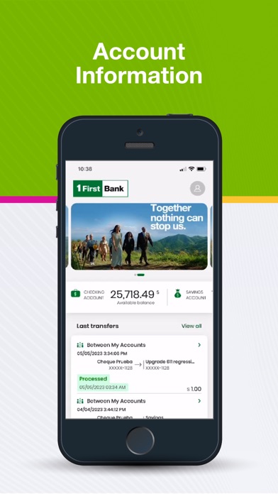 FirstBank Tu Banca Digital App Screenshot