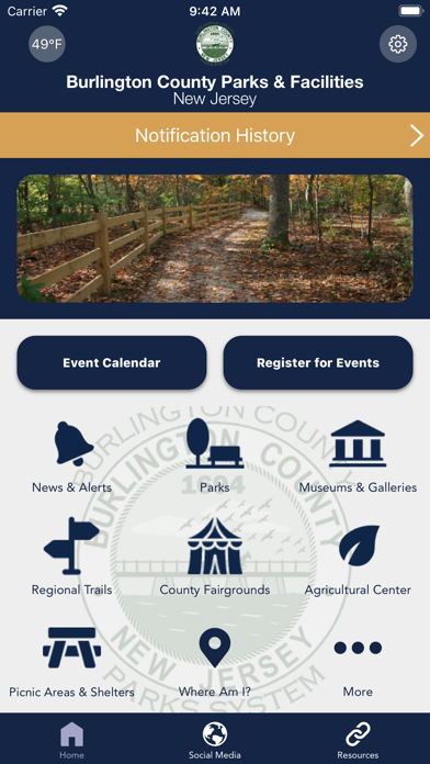 Burlington County Parks System Screenshot