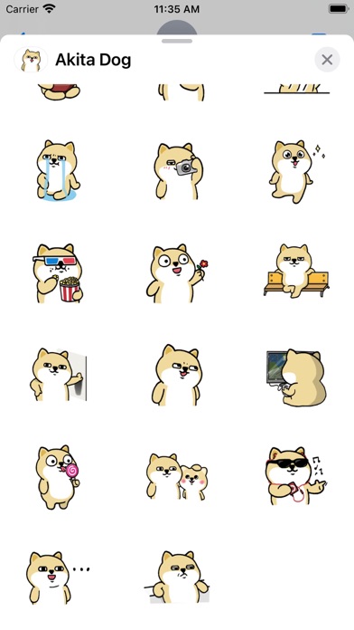 Shiba Dog Gif Stickers Screenshot