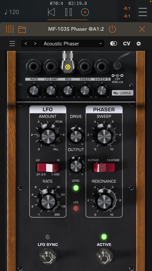 #2. MF-103S 12-Stage Phaser (iOS) 由: Moog Music Inc.