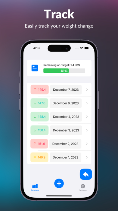 WeightD - Weight Tracking Screenshot