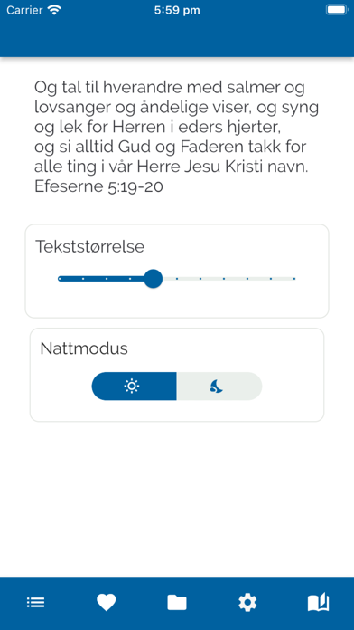 Åndelige sanger og salmer Screenshot