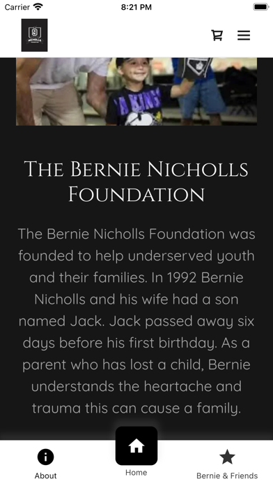 The Bernie Nicholls Foundation Screenshot