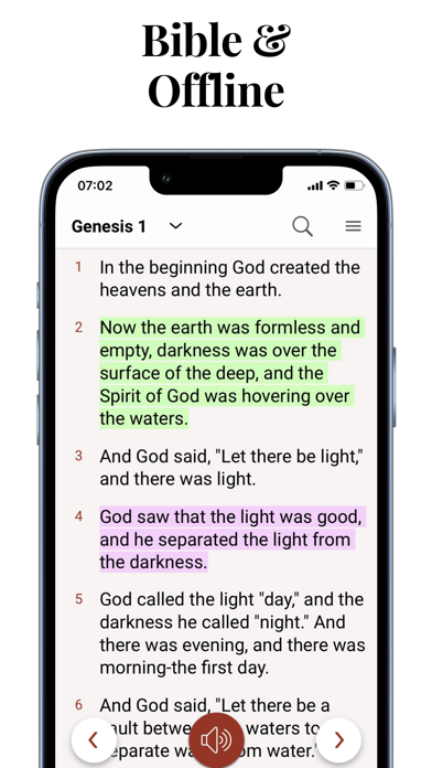 Audio Bible Offline Study App Screenshot