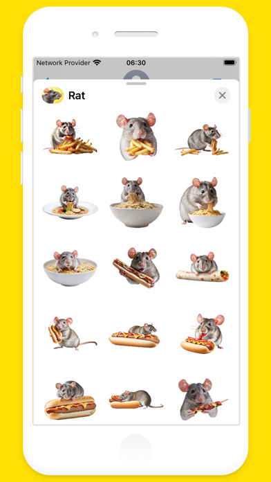Rat Stickers: Pizza, Burger... Screenshot