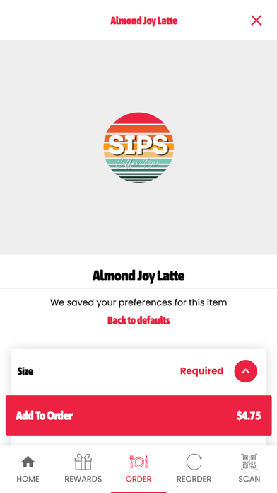 Sips Coffee Bar Screenshot