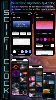 sci-fi clock iphone screenshot 2