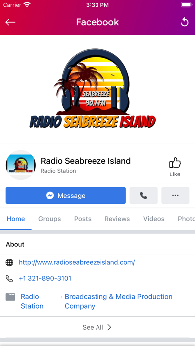 Radio Seabreeze Island FM Screenshot