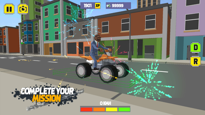 ATV QuadBike Driver Crazy Town