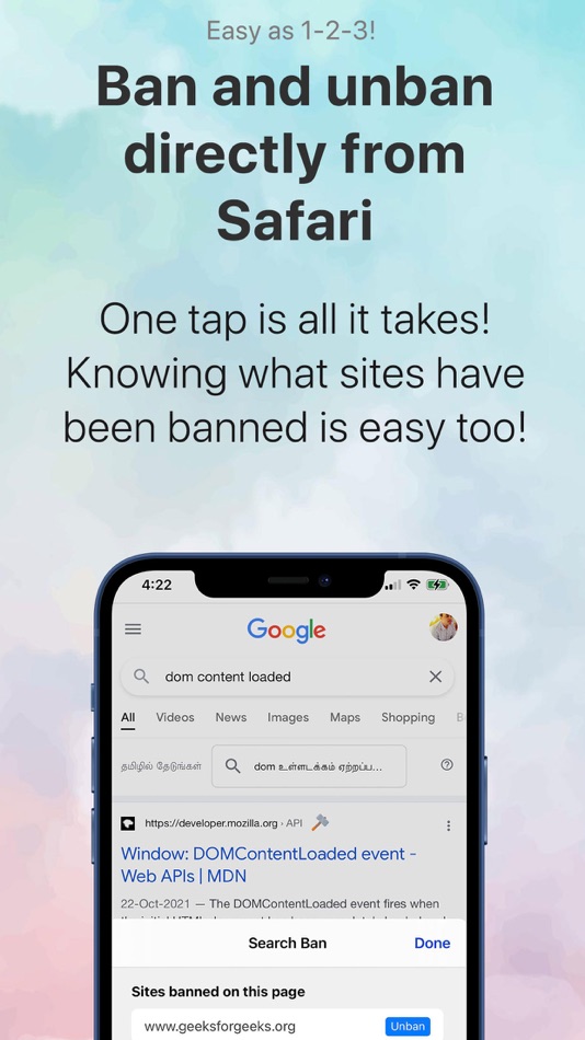 #4. Search Ban: Filter Results (iOS) Podle: Tony Sundharam