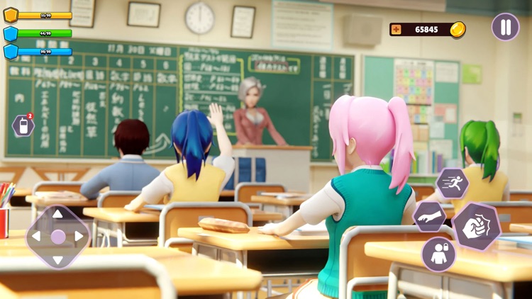 Anime High school girl 3d