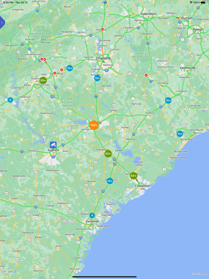 Live Traffic - South Carolina