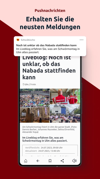Schwäbische News App Screenshot