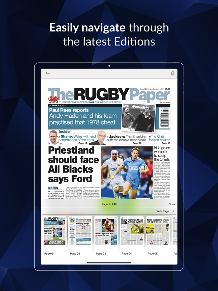 Rugby Paper - Welsh Edition
