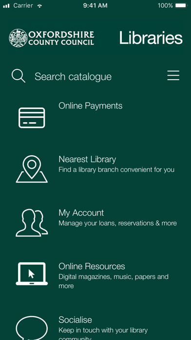 Oxfordshire Libraries Screenshot