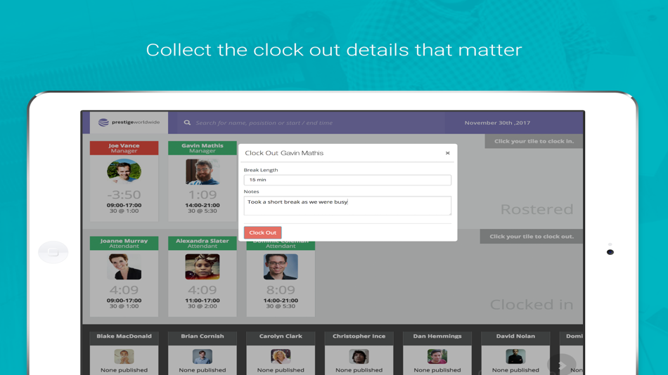 #2. Ento Time Clock (iOS) 由: Roster Plus
