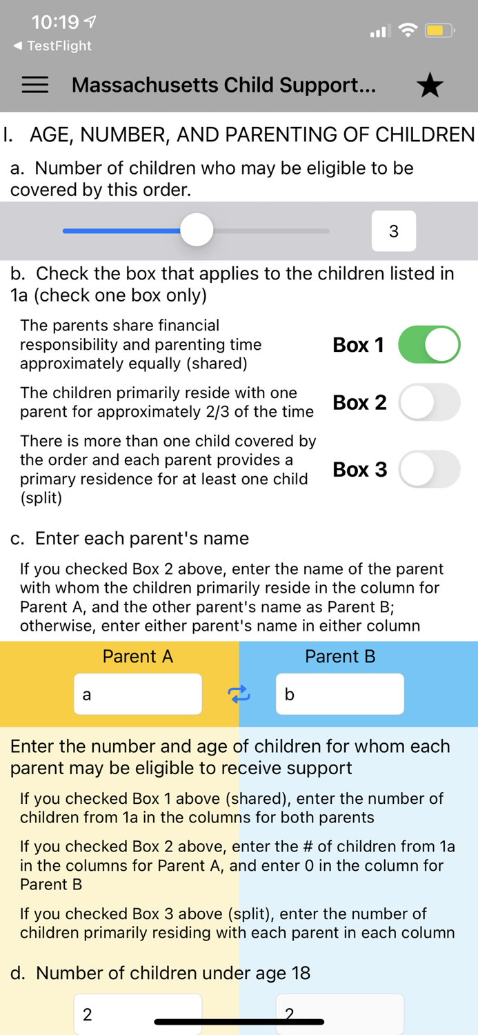 MA Child Support Calculator