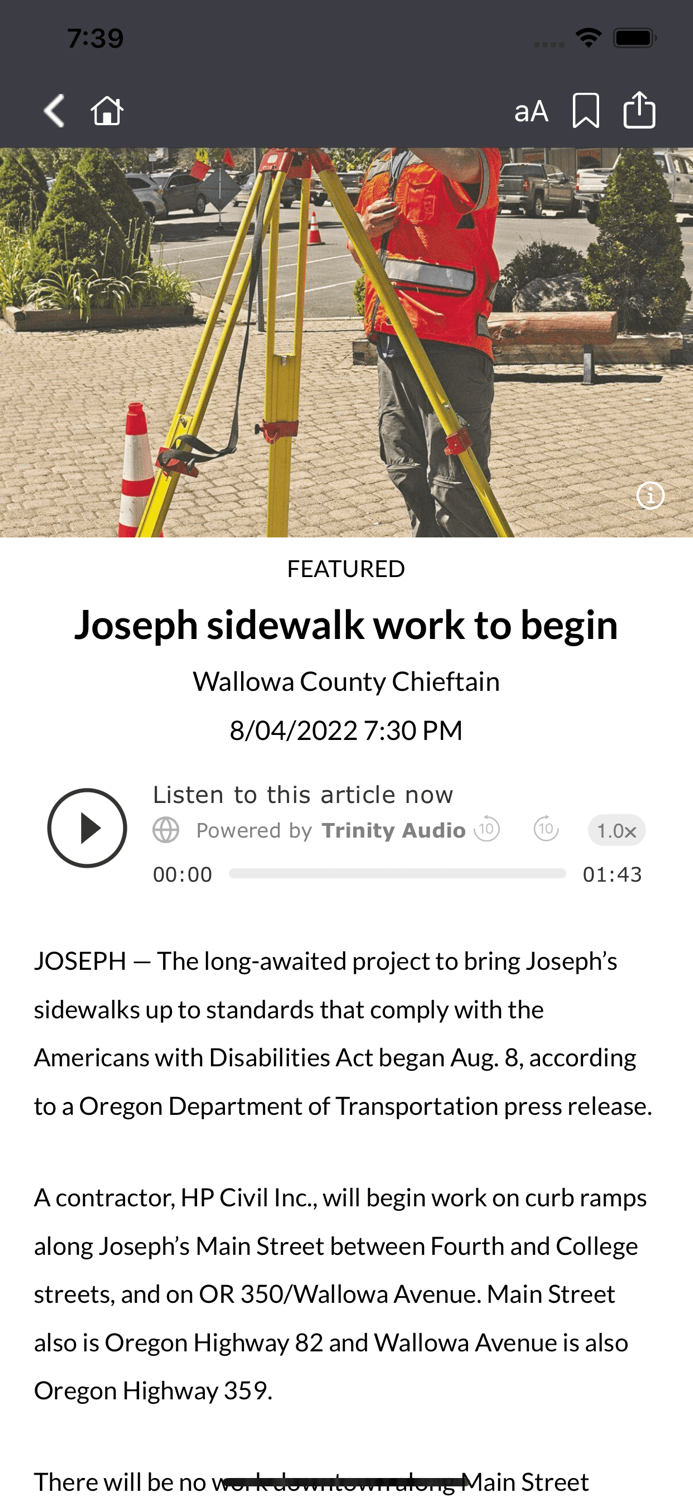 Wallowa County Chieftain News