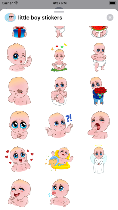 Screenshot #3 pour Little boy emoji & stickers