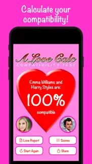 a love calc: calculator test iphone screenshot 2