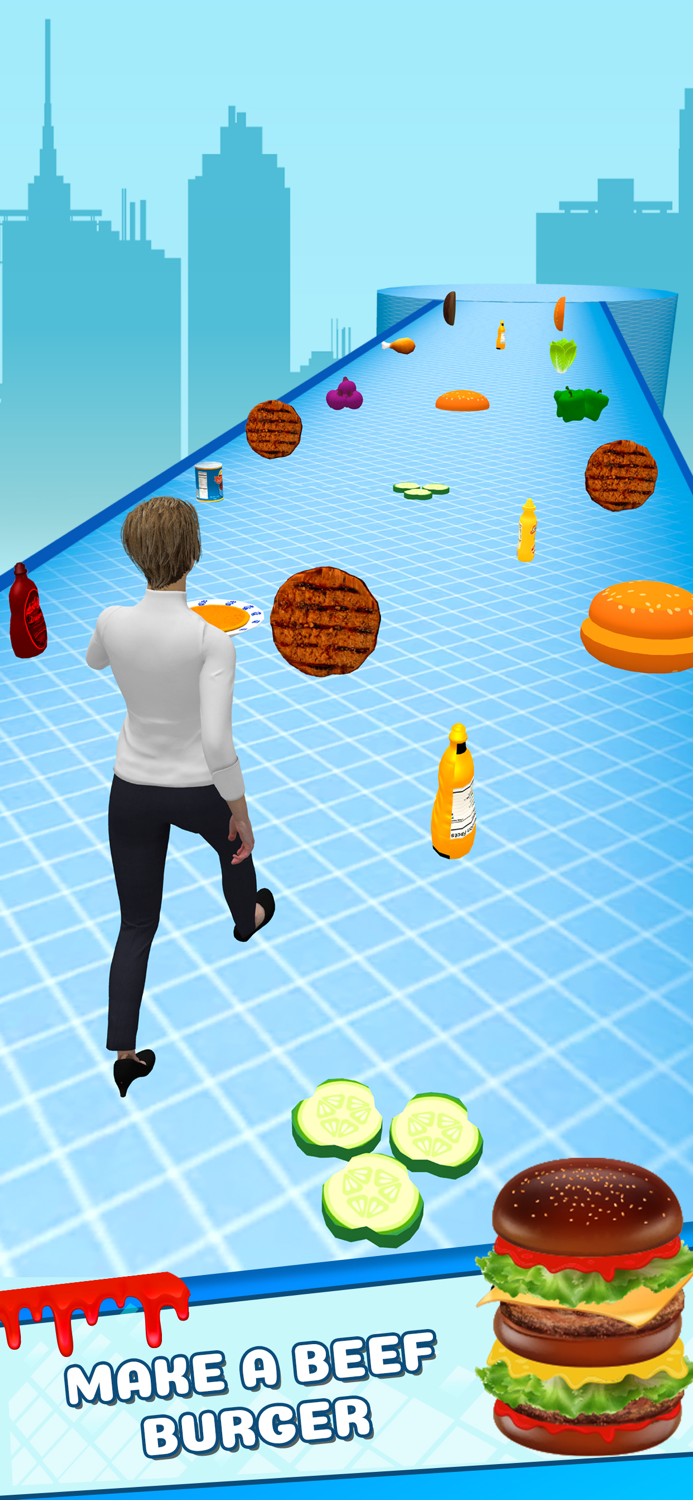 Burger Stack Bridge Race