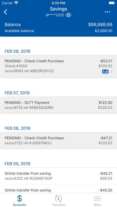 NCCo Delaware EFCU Screenshot
