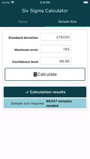 six sigma calculator iphone screenshot 3