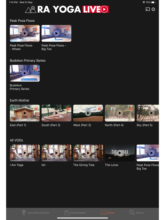 Ra Yoga Live iPad screenshot 2 - Health & Fitness app