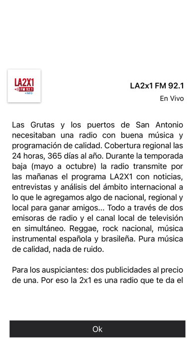 Screenshot #2 pour LA2x1 FM 92.1