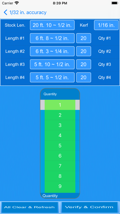 OptiCut Pro Calculator Screenshot