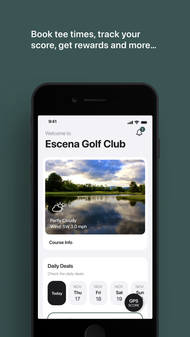 Escena Golf Club Tee Times Screenshot