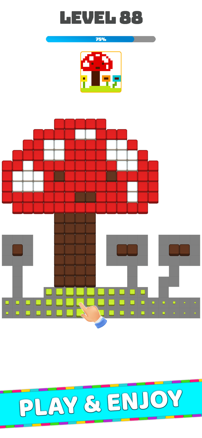Pixel Bloom Tap Color Puzzle